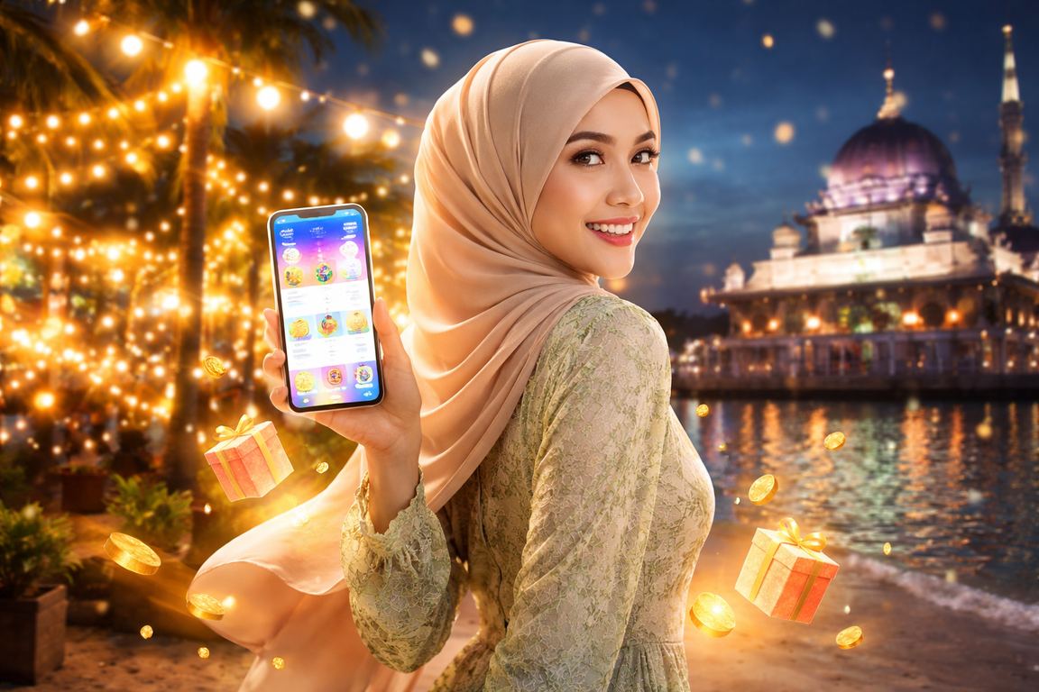 Pengguna Malaysia mendaftar akaun 50088 di Putrajaya untuk menikmati permainan dalam talian semasa Hari Raya